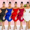 Moda prosta sukienka na ramiona Kobiety jesienne ramy bez ramiączki sukienki midi bodycon eleganckie celebrytki kodowlane reresidos