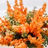 Dekorativa blommor 3PC Autumn Artificial Bouquet Silk For Wedding Decoration Home Decor Christmas Party Indoor Fake Flower DIY