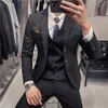 Мужские костюмы Blazers 6xl 7xl Jackets Жилетные штаны Мужской корейский чек британский деловой костюм мужски для свадебного жениха