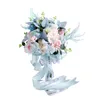 Decorative Flowers Handmade Wedding Bride Bouquets Eucalyptus With Silk Ribbon Faux For Graduation Decoration #Multipurpose Backdrop