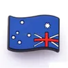 Sko delar tillbehör nationell flagga pvc dålig bunny skor clog charms dekorationer för band armband armband parti gåvor dr -serien slumpmässigt