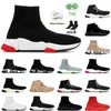 2023 Casual shoes Designer socks speed 1.0 Platform mens shiny knit trainer 1.0 runner sneaker sock shoe black white Sneakers women speeds Booties sports 36-45