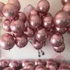 Dekoration 4D aluminiumfolie ballonger födelsedag anpassad bröllop dekoration blå lila silver rosguld ballong dekor