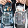 Garrafas de água 1300 ml garrafa de alta temperatura xícara feminina plástico anti-queda Big Big Capacity Crianças portáteis de verão de verão