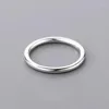 Cluster Rings Hoyon Original Solid 999 Sterling Silver S925 Ring For Women Men Par Bröllop Band Enkla tunna smidiga Anillos Kvinna