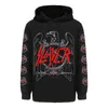 Мужские толстовки с капюшоном Harajuku Модные мужские толстовки Slayer Hoodies Heavy Metal с капюшоном Y2k Винтаж Хип-хоп Уличная одежда Толстовки с капюшоном большого размера 230814