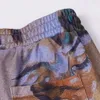 남성 바지 2023 트렌드 인쇄 중간 허리 느슨한 캐주얼 바지 남성 대형 힙합 바지 디자이너 스타일
