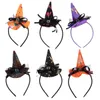 Andere evenementenfeestjes 6 PCS Halloween Spider Witch Hoofdress Hoofdband Accessory Hat 230814