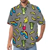 Men's Casual Shirts Funny Fruit Blouses Male Cute Avocado Print Hawaiian Short Sleeve Pattern Y2K Oversized Beach Shirt Gift Idea