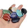 Pendant Necklaces Natural Stone Tai Chi Eight Trigrams Array Pattern Spiritual Healing Crystal Jewelry Making Necklace Earring