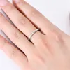 Cluster Rings AU750 Womens Ring Mosan Diamond D-color VVS1 Wedding/engagement/anniversary/birthday/party/valentines Gift