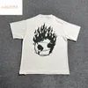 GA Depts Atk Skull Flame Earth Simple Printing Round Neck Cotton Loose With Men and Women Summer Casual Fashion Kort ärm