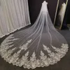 Lace Appliques Wedding Veil Bridal Veils Long Veils Soft Tulle Long Veil Lace Cathedral Veils White Ivory Veils for Wedding