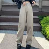 Jeans pour femmes vintage brunes femmes streetwear hautes taies classiques pantalons denim provoque provoque harajuku automne dames pantalon hétéro