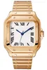 Designer Watch Santo Mens Watches Square Montre rostfritt stål reloj hombre vattentäta mekaniska klockor högkvalitativa läder klockband dh07 e23