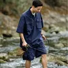 Conttures de survêtement masculines Mmer en plein air Shirts à manches courtes Short Suit Fonction Fonction à moitié zipper Polo Pantal