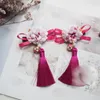 Hair Accessories Ancient Style Flower Bowknot Tassel Headdress Children's Clip Hanfu Hairpin Retro Decor Girl Gift 1 Pair
