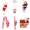 Christmas Toys Gifts Santa Claus Doll Children's Toy Climb Stairs Electric Singing Playing Guitar New Year Gift