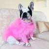 Vêtements pour chiens de créateurs de chiens pull de luxe pull de fourrure rose rose bleu violet de haute qualité tricots chauds pour chiot chats sans poils vêtements de chat de mode 230812
