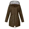 Jackets femininos 2023 Jaqueta à prova de vento à prova d'água Design com capuz de capuz curto capa de chuva Casual Slim Fit Breathable Rain Troptoned Roupas