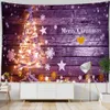 Tapissries nyår Juldekoration Snow Tree House Tapestry Wall Hanging Tapestries Hippie Eesthetic Room Decor R230812