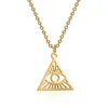 Colliers pendants Triangle Triangle Hollow Devil's Eye Collier Fashion Mend's Mend Innelesd Steel Bijoux Hip Hop Punk Accessoires