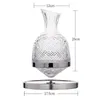 Bar Tools 1500ml Creativity Crystal Glass Cup Rotation Tumbler Wine Aerator Decanter For Glasses Mug Creative Gifts 230814