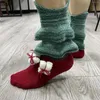 Женские носки 2023 3D Рождественская елка вязаная подарки подарки шерсти для мужчин унисекс домохозяйство