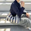 春/夏の大容量女性のために織られたウエスタンストライプ韓国版カジュアルam bagstylishbagsstore