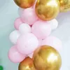 Decorazione 112 pezzi palloncini rosa bianchi per il compleanno della ragazza Baby Shower Matrimonio addio al nubilato Decorazioni per proposte di matrimonio