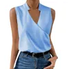 Blouses femininas Trendy colete top suor de absorção casual casual cross cross cross cross helas solt pure color tank versátil