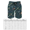 Pantanos cortos para hombres Gym Gym Gym Moon Stars Print Sportswear Light The Way Design Beach Pantalones cortos Vintage Caderas de natación seca rápida