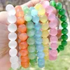 Strand Wholesale multicolore Powder Crystal Quartz Stone Natural Stone Streche Bracelet Elastic Cord Pulserase Bijoux Perles Lovers Woman Gift