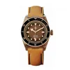 Wristwatches Hruodland CuSn8 Bronze Copper Retro 39mm Automatic Mechanical Sapphire C3 Vintage Luminous 20ATM Waterproof Men's Diver Watches