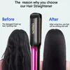 Negative Ion Hair Straightener for Women - Dual-Use Electric Hair Straightening and Curling Iron with Color Block Design