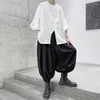 Pantalon masculin surdimensionné harem hommes femmes japon streetwear mode lâche lâche décontractée les jambes larges samurai plus pantalons de tailleur de taille