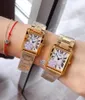 腕時計24mm 27mmステンレス鋼長方形の時計ローマ数ダイヤル贅沢なfemme zircon quartz wristwatch francaise時計