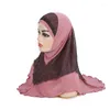 Etniska kläder muslimska kvinnor hijab halsduk islamisk arab hatt kvinnor headwrap ramadan be hattar sjalar imamah turban