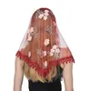 Brudslöjor Multi Color Women Lace Mantilla Head som täcker katolska kyrkans slöja Triangel Scarf