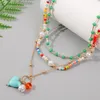 Pendant Necklaces 3x Layered Set Mixed Multi Colored Cute Multilayer For Wedding