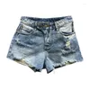 Frauen Shorts Frauen sexy hohe taist lose dünne löcher denim ladies sommer fashion iNS Trend Style Jeans Hosen Streetwear Bottoms