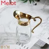 Water Bottles Handmade Pure Copper Gold Brass With Glass Large Capacity Cold Pot Milk Beverage Juice Bottle Kitchen