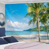 Tapisserier Hawaii Coastline landskap Tapestry vägg hängande solig strand sommarfilt färgglad matta strandhandduk sovrum heminredning