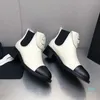 2023 Designer Luxe Pure Color Round-Toe Boots Dames 100% Lederen Outdoor Party Ademend Elastische riemen Boot LAY LADY SEXY Fashion Mid-Hiel Comfortschoenen Maten 35-