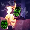 Halloween Horror Masken LED Leuchtmaske V Spülenmasken Wahlkostüm DJ Party Leuchte Masken in dunklen 10 Farben leuchten