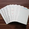 シート空白ノートブックA6サイズ6ホールの紙の補充ノートブックプランナージャーナル乳製品（グリッド）