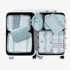 Duffel Bags 7-piece Set Travel Bag Organizer Clothes Luggage Travel Organizer Blanket Shoes Organizers Bag Suitcase Pouch Packing Cubes 230812