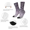 Men's Socks Sparkling Lavender Lady Glitter Harajuku Soft Stockings All Season Long Accessories For Man Woman Christmas Gifts