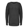 Herrenpullover stricken Pullover fester Farbe Runder Nacken Langarm Pullover Große und hohe grafische T -Shirts für Männer Herren