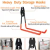 Hooks Rails 3-H 14st Garage Hooks Heavy Duty Wall Mount Ladder Garage Storage Hook Shed Organizing Chair Yard Hanging Spade Garden Tools 230812